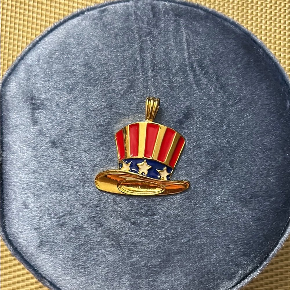 Vintage Uncle Sam hat pendant
